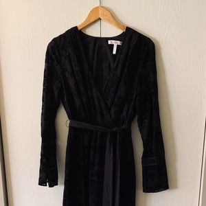 Black Velvet Lace Detail BCBG Gown